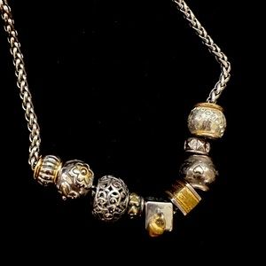 Brighton Silver and Gold Beaded Necklace